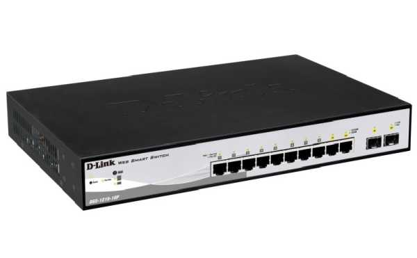 Коммутатор управляемый L2 10 портов RJ45/SFP 10 100 1000 Мб/с PoE 65Вт от магазина РЭССИ