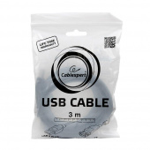 Кабель удлинитель USB2.0 Pro Cablexpert CCF-USB2-AMAF-10 AM/AF 3м экран феррит.кольцо черный пакет от магазина РЭССИ