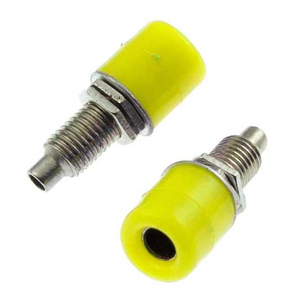 Z011 4mm panel jack YELLOW от магазина РЭССИ