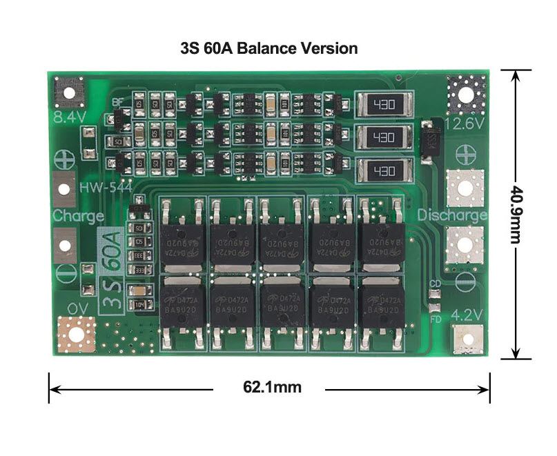 Bms 3s 60a схема