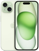 Смартфон Apple A3092 iPhone 15 256Gb зеленый моноблок 3G 4G 2Sim 6.1" 1179x2556 iOS 17 48Mpix 802.11 a/b/g/n/ac/ax NFC GPS GSM900/1800 TouchSc Protect от магазина РЭССИ