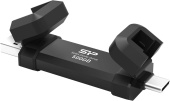 Накопитель SSD Silicon Power USB-C 500GB SP500GBUC3S72V1K DS72 черный USB-A от магазина РЭССИ