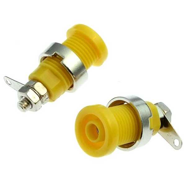 Z016 4mm panel jack YELLOW от магазина РЭССИ