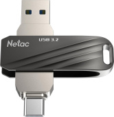 Флеш Диск Netac 32GB US11 NT03US11C-032G-32BK USB3.2 черный/серебристый от магазина РЭССИ