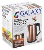 Чайник электрический Galaxy GL 0320 1.7л. 2000Вт золотистый/черный (корпус: нержавеющая сталь/пластик) от магазина РЭССИ