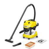 Строительный пылесос Karcher WD 4 S V-20/5/22 1000Вт (уборка: сухая/влажная) желтый от магазина РЭССИ