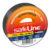 Изолента Safeline THERMO 19 мм х 20 м х 018 мм черный термостойкая 25266 от магазина РЭССИ