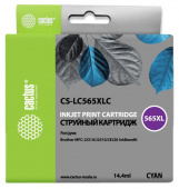 Картридж струйный Cactus CS-LC565XLC голубой (14.4мл) для Brother MFC-J2510 от магазина РЭССИ