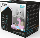 Светильник Gauss Qplus GTL701 (GT7014) настольный LED розовый 6Вт от магазина РЭССИ