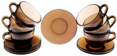 Сервиз чайный Симпли Эклипс (12 предметов) стекло коричневый от магазина РЭССИ