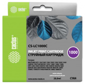 Картридж струйный Cactus CS-LC1000C голубой (20мл) для Brother DCP 130C/330С/MFC-240C/5460CN от магазина РЭССИ