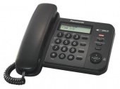 Телефон проводной Panasonic KX-TS2356RUB черный от магазина РЭССИ