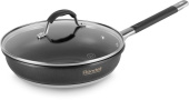 Сковорода Rondell Stern RDS-092 круглая 24см покрытие: Excalibur ручка несъемная (с крышкой) серый от магазина РЭССИ