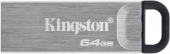 Флеш Диск Kingston 64Gb DataTraveler Kyson DTKN/64GB USB3.1 серебристый/черный от магазина РЭССИ