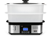 Пароварка GFGril GFS-9D 2ярус. 800Вт серебристый/черный от магазина РЭССИ