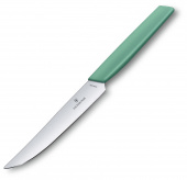 Нож кухонный Victorinox Swiss Modern (6.9006.1241) стальной столовый для стейка лезв.120мм прямая заточка мятный от магазина РЭССИ
