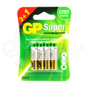 Батарейка AAA LR03 GP Super Alkaline 1.5V (4 шт. в блистере) от магазина РЭССИ