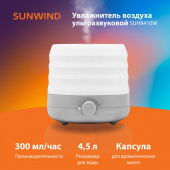 Увлажнитель воздуха SunWind SUH8410W 30Вт (ультразвуковой) белый от магазина РЭССИ