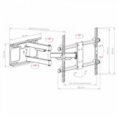 Кронштейн для телевизора Arm Media PARAMOUNT-60 черный 32"-75" макс.60кг настенный поворот и наклон от магазина РЭССИ