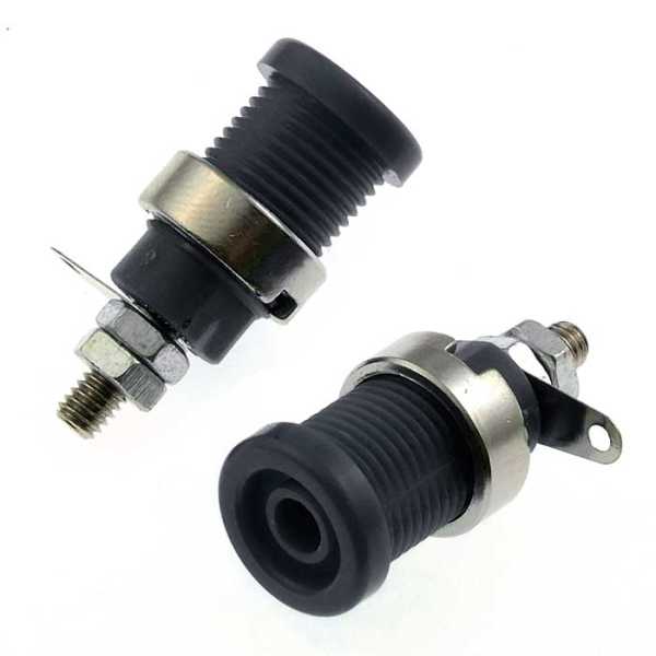 Z012 4mm panel jack BLACK от магазина РЭССИ