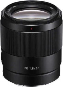 Объектив Sony FE (SEL35F18F) 35мм f/1.8 черный от магазина РЭССИ