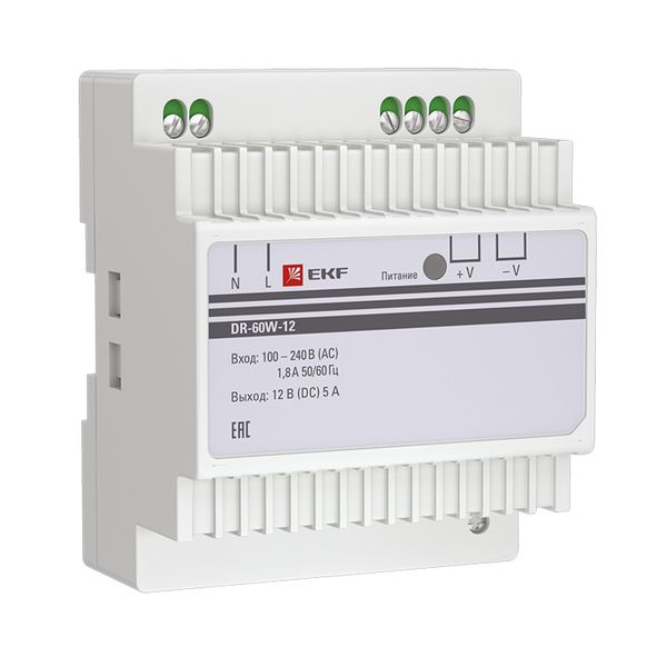 Блок питания 12В DR-60W-12 PROxima от магазина РЭССИ