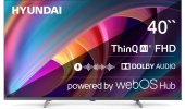 Телевизор LED Hyundai 40" H-LED40BS5100 WebOS Frameless Metal черный/серый FULL HD 60Hz DVB-T DVB-T2 DVB-C DVB-S DVB-S2 USB WiFi Smart TV от магазина РЭССИ