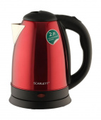 Чайник электрический Scarlett SC-EK21S76 2л. 1800Вт красный (корпус: нержавеющая сталь) от магазина РЭССИ