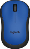 Мышь Logitech M220 синий/черный оптическая (1000dpi) silent беспроводная USB для ноутбука (2but) от магазина РЭССИ