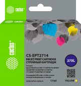 Картридж струйный Cactus CS-EPT2714 27XL желтый (17мл) для Epson WorkForce WF-3620/3640/7110/7210 от магазина РЭССИ