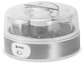 Йогуртница Vitek VT-2601 18Вт 7б. 200мл серый/белый от магазина РЭССИ