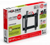 Кронштейн для телевизора Holder LCD-T2609 черный 22"-47" макс.40кг настенный наклон от магазина РЭССИ