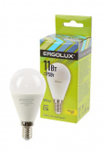 Лампа светодиодная ERGOLUX LED-G45-11W-E14-3K 11Вт E14 3000K BL1 от магазина РЭССИ