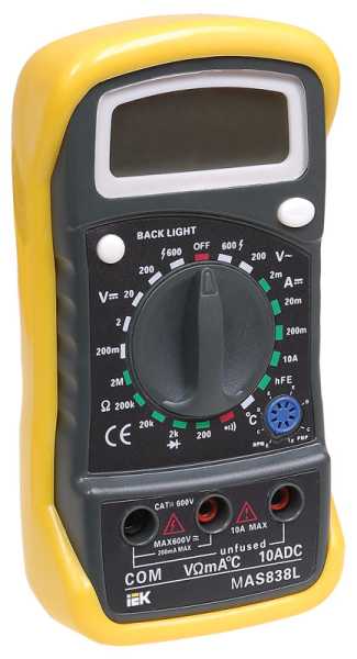 Мультиметр цифровой MASTER MAS838L IEK от магазина РЭССИ