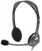 Наушники с микрофоном Logitech H111 темно-серый 2.35м накладные оголовье (981-000594) от магазина РЭССИ