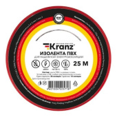 Изолента ПВХ KRANZ 013х19 мм 25 м красная KR-09-2204 от магазина РЭССИ