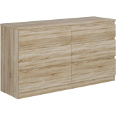 Комод Шведский Стандарт КАСТОР 6 ящиков 129x39x71 см бежевый дуб сонома 2.03.02.080.3 от магазина РЭССИ