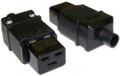 Вилка Lanmaster LAN-IEC-320-C19 IEC 60320 C19 16A 250V black от магазина РЭССИ