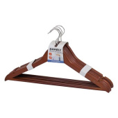 Вешалки-плечики BRABIX Стандарт комплект 5 шт. перекладина цвет вишня 601161 от магазина РЭССИ