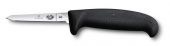 Нож кухонный Victorinox Fibrox (5.5903.09M) стальной разделочный для птицы лезв.90мм прямая заточка черный от магазина РЭССИ