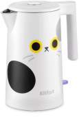 Чайник электрический Kitfort КТ-6185 1.7л. 2200Вт белый (корпус: нержавеющая сталь) от магазина РЭССИ