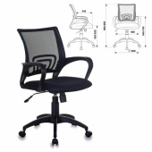 Компьютерное кресло Бюрократ CH-695N спинка сетка черный сиденье черный CH-695N/BLACK от магазина РЭССИ