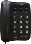 Телефон проводной Texet TX-214 черный от магазина РЭССИ