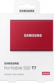 Накопитель SSD Samsung USB-C 500Gb MU-PC500R/WW T7 1.8" красный от магазина РЭССИ