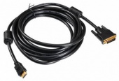 Кабель Buro HDMI-19M-DVI-D-5M HDMI (m) DVI-D (m) 5м феррит.кольца черный от магазина РЭССИ