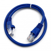 Патч-корд Buro UTP 4 пары cat5E CCA molded 0.5м голубой RJ-45 (m)-RJ-45 (m) от магазина РЭССИ