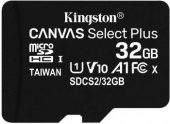 Флеш карта microSDHC 32Gb Class10 Kingston SDCS2/32GBSP Canvas Select Plus w/o adapter от магазина РЭССИ
