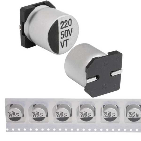 220 uF 50 V 105C 10*10.5 VT от магазина РЭССИ