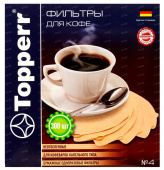 Фильтры для кофе для кофеварок Topperr №4 3047 коричневый 4 (упак.:300шт) от магазина РЭССИ