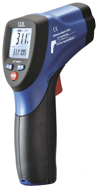 DT-8863 Инфракрасный термометр (пирометр) от магазина РЭССИ